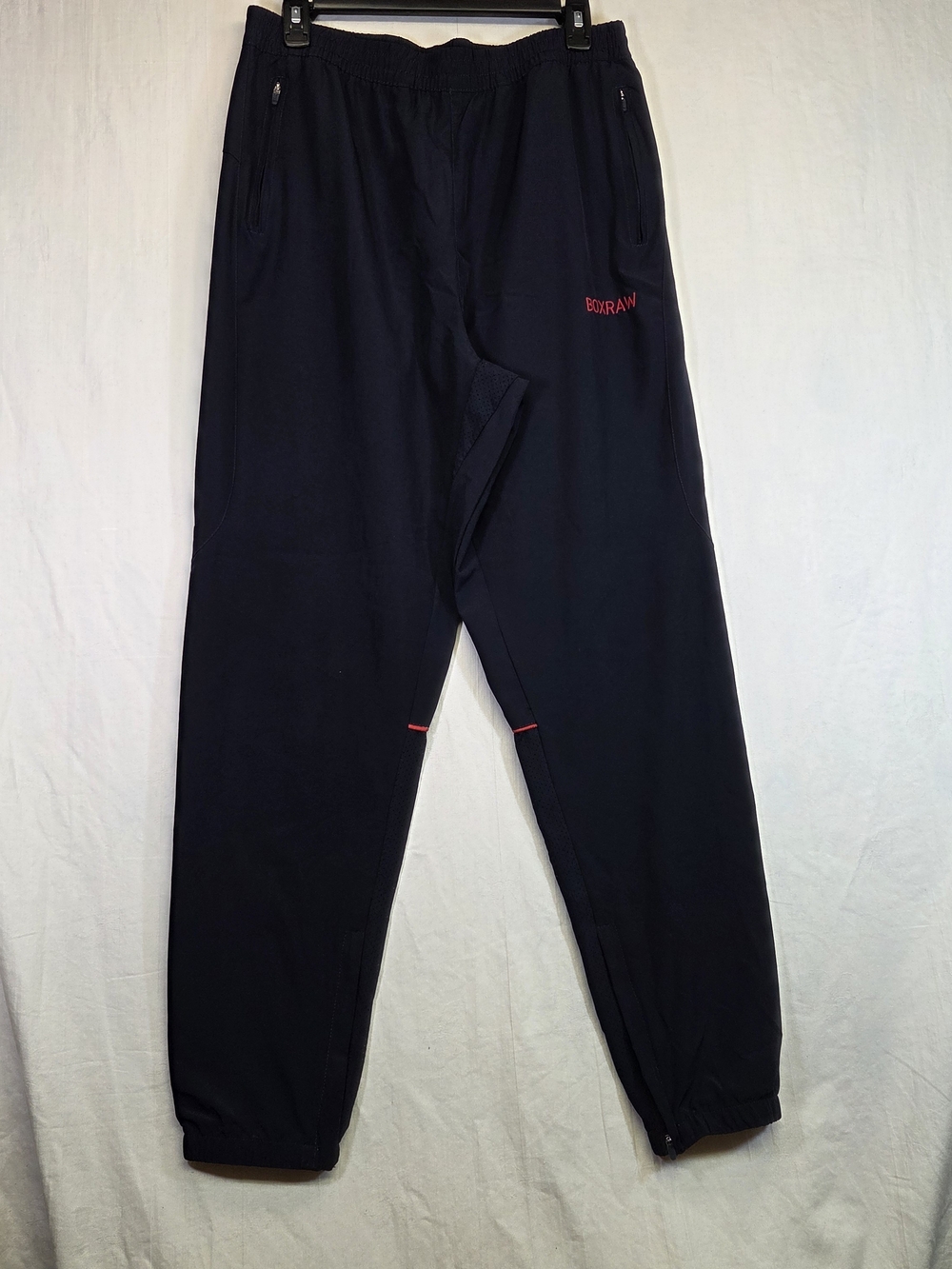 BOXRAW SMRT-TEC Men’s Boxing Training Joggers Navy Red Size XL #0380